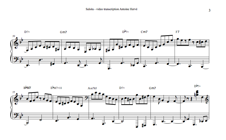 SALSITA : Cours de Piano par Antoine Hervé