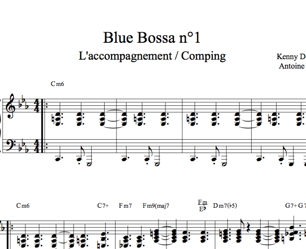 BLUE BOSSA - Cours de Piano par Antoine Hervé