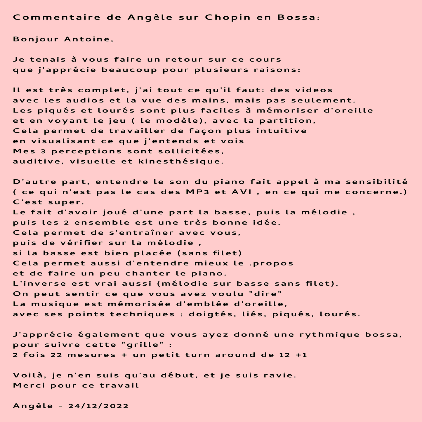Chopin en Bossa-Nova - Cours de Piano