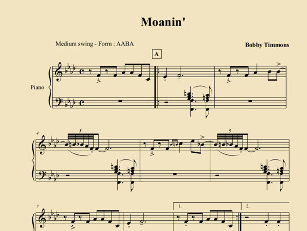 MOANIN' - Cours de Piano par Antoine Hervé
