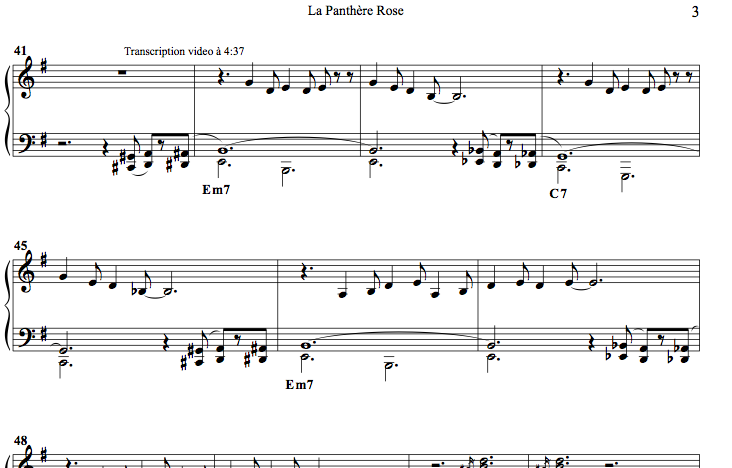 THE PINK PANTHER - Piano Lesson by Antoine Herve|LA PANTHERE ROSE - Cours de Piano par Antoine Hervé