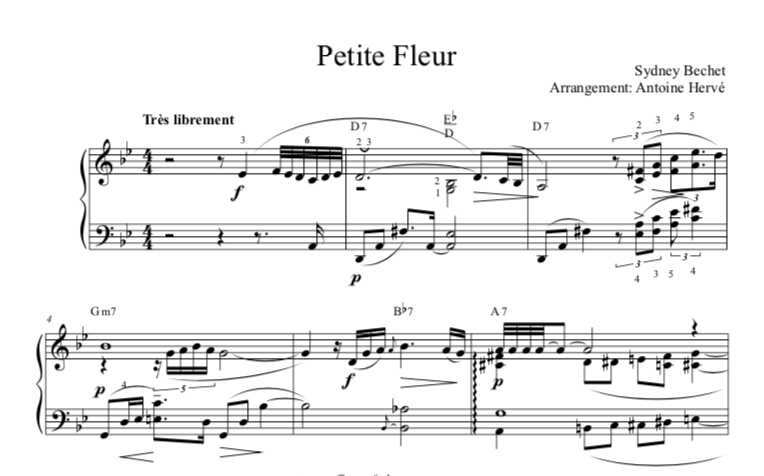 Petite Fleur - cours de piano jazz