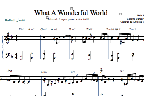 WHAT A WONDERFUL WORLD - Cours de Piano par Antoine Hervé