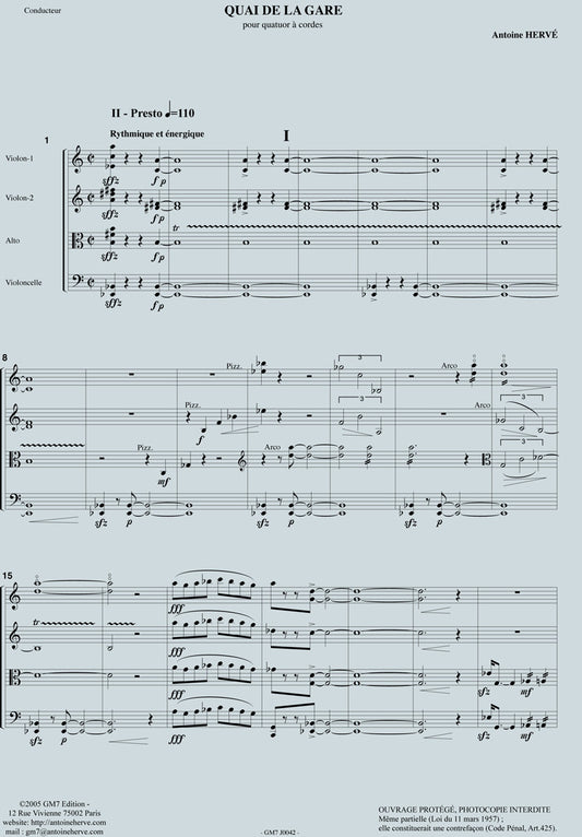 BLACK TRAQUE de Antoine Hervé - PDF pour quatuor à cordes