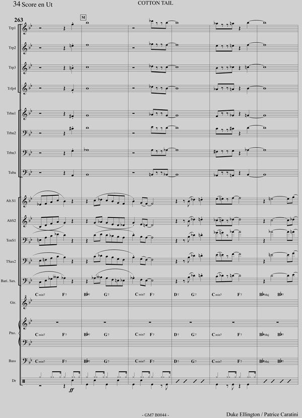 COTTONTAIL Duke Ellington - big band score|COTTONTAIL de Duke Ellington - partition pour Big Band
