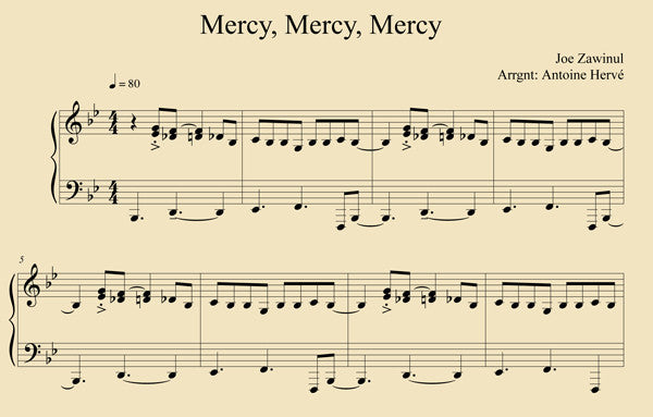 MERCY, MERCY, MERCY - Cours de Piano par Antoine Hervé