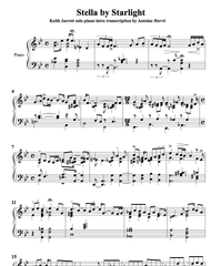 KEITH JARRETT STELLA BY STARLIGHT piano intro transcription|Relevé de l'introduction de KEITH JARRETT sur STELLA BY STARLIGHT