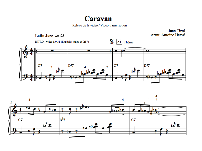 CARAVAN - Cours de Piano par Antoine Hervé