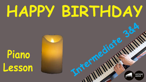 Happy Birthday Gospel Intermediate Piano Lesson|Happy Birthday Gospel Cours de Piano Intermédiaire