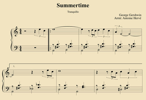 SUMMERTIME - Piano Lesson by Antoine Herve| SUMMERTIME - Cours de Piano par Antoine Hervé