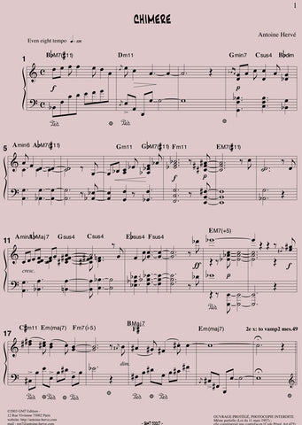CHIMÈRE for solo piano|CHIMÈRE - partition pour piano solo (pdf)