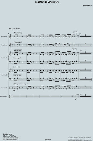 LE RETOUR DE L'EXORCISTE - partition pour ensemble de percussions-claviers